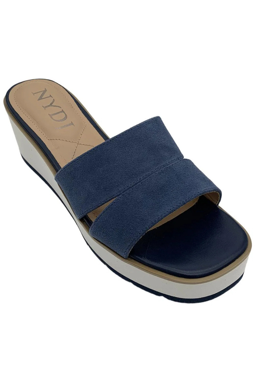 NYDJ Women's Raizy Wedge Sandals Navy - Medium